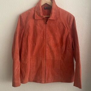 Suede Zip Front Jacket